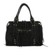 Grand sac cabas bowling cuir suédé femme Noir main image