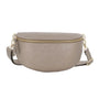 Sac banane cuir irisé fantasie Taupe - Crocochic