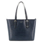 Sac cabas femme similicuir bleu - vue principale | Flora & co