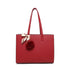 Gallantry Sac cabas femme pompon fourrure a4 rouge