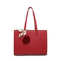 Sac cabas femme simili cuir fourrure a4 rouge - vue principale | Gallantry
