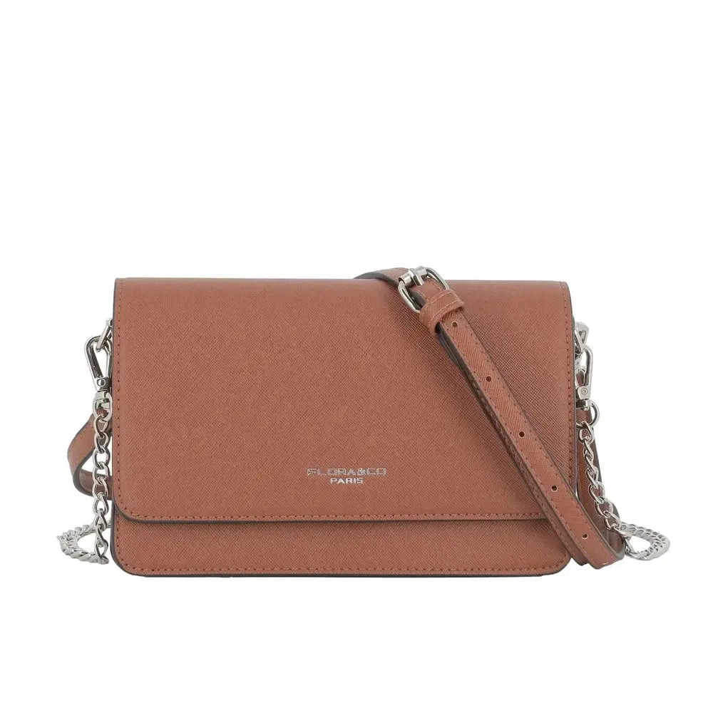 Flora & co Sac bandoulière chaîne femme Camel