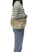 Flora & co Sac banane bandoulière femme daim irisé or