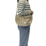 Flora & co Sac banane bandoulière femme daim irisé or