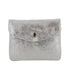 Flora & co Porte-monnaie femme court suède irisé Noir Argent