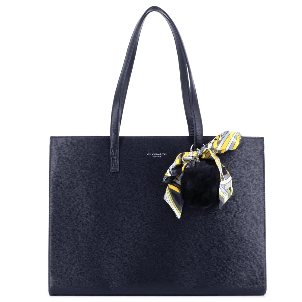 Flora & co Sac cabas femme a4 rigide bleu marine