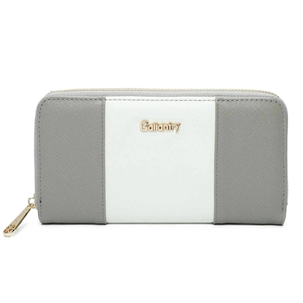 Gallantry Portefeuille tout-en-un femme bicolore gris