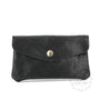 Portefeuille mi-long cuir suédé grainé 05C Noir - Crocochic