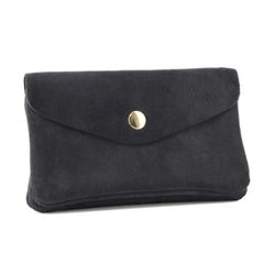 Grand portefeuille cuir suède compatible passeport Bleu Marine