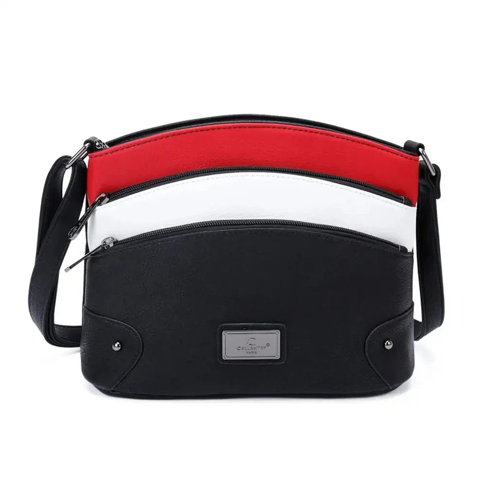 Gallantry Sac bandoulière femme multicolore grainé rouge