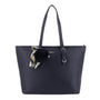 Sac cabas femme cuir synthétique bleu - vue principale | Flora & co