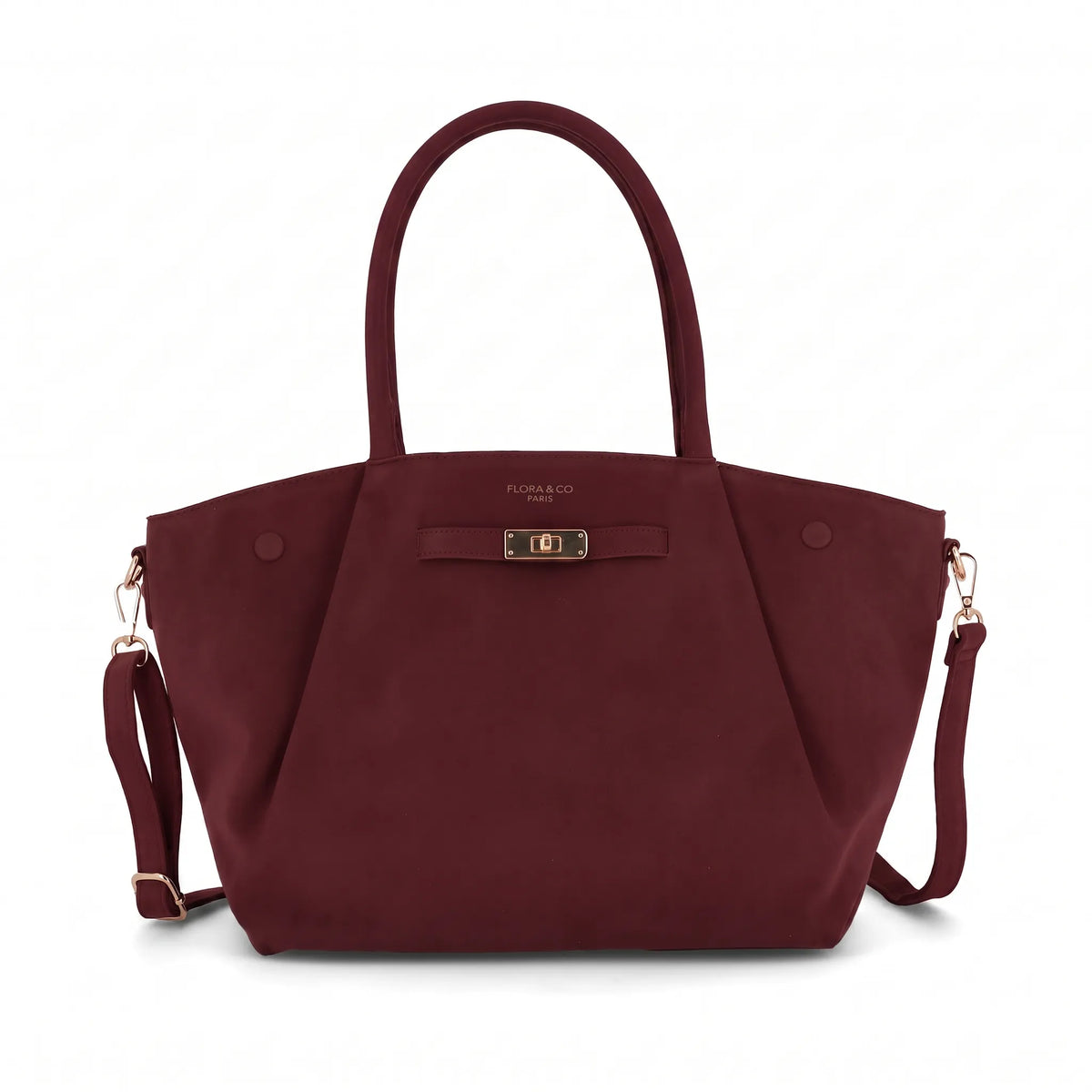 Sac à Main Femme en Similicuir Effet Daim Bordeaux