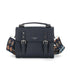 Flora & co Sac cartable bandoulière femme broderie bleu