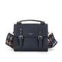 Flora & co Sac cartable bandoulière femme broderie bleu