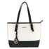 Gallantry Sac cabas femme bicolore saffiano blanc