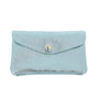 Vue princ. du Porte-monnaie cartes femme cuir irisé 051 Turquoise par Made in Italy.