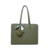 Gallantry Sac cabas femme pompon fourrure a4 vert