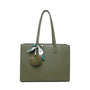 Sac cabas femme similicuir fourrure a4 vert - vue principale | Gallantry