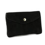 Grand portefeuille cuir suède compatible passeport Noir main image