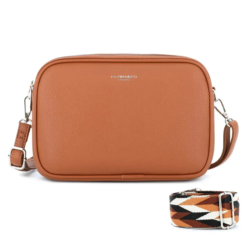 Camel multi-pocket women's shoulder bag