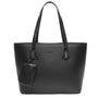 Vue princ. du Grand sac à main femme format a4 noir en cuir synthétique par Gallantry.
