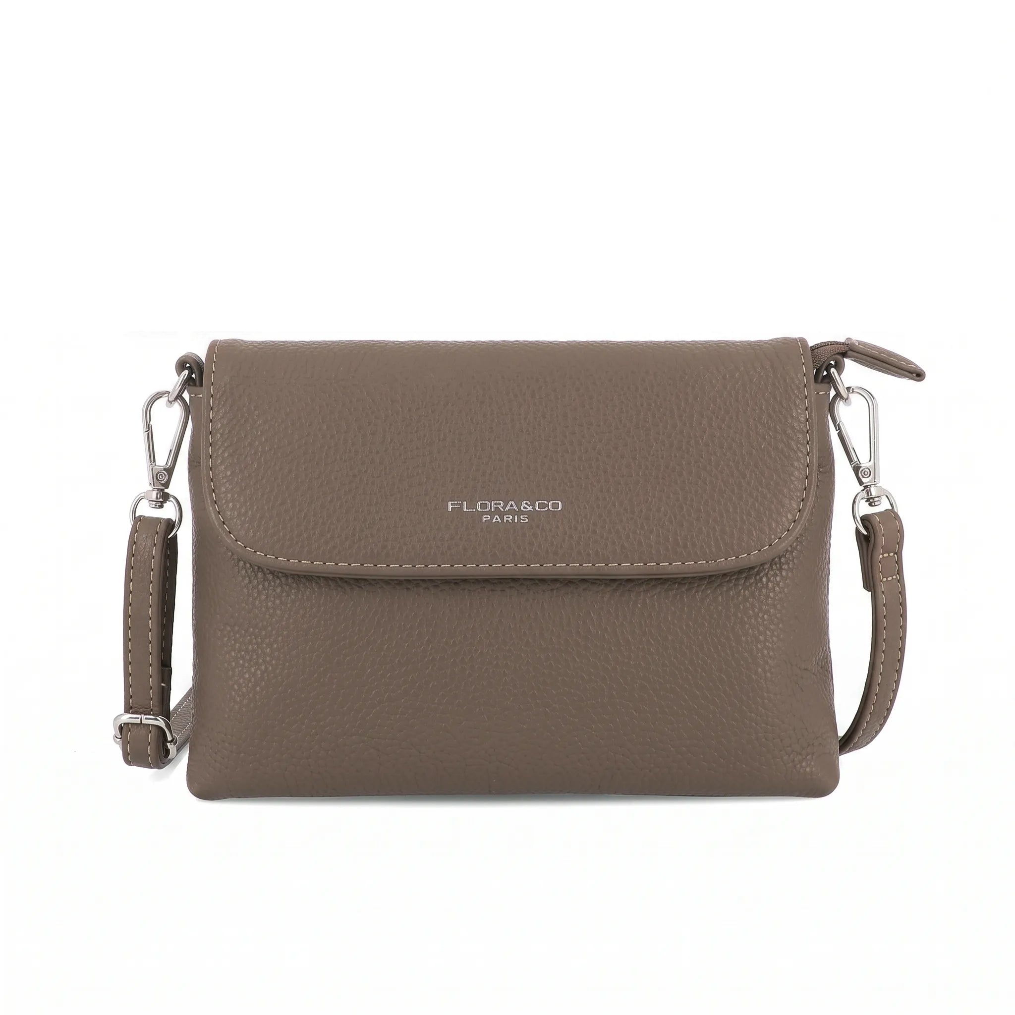 Mini sac bandoulière femme souple Taupe Foncé - Crocochic