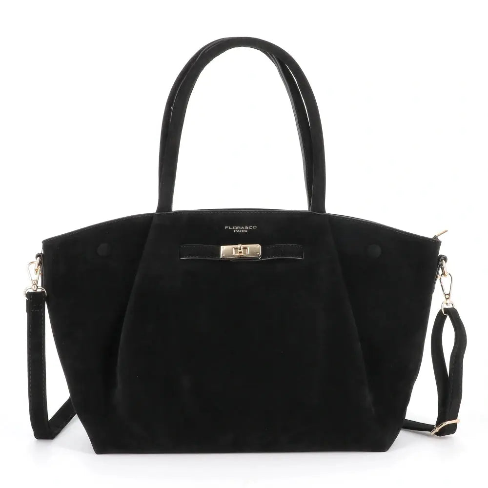 Sac à main bandoulière suédé Noir