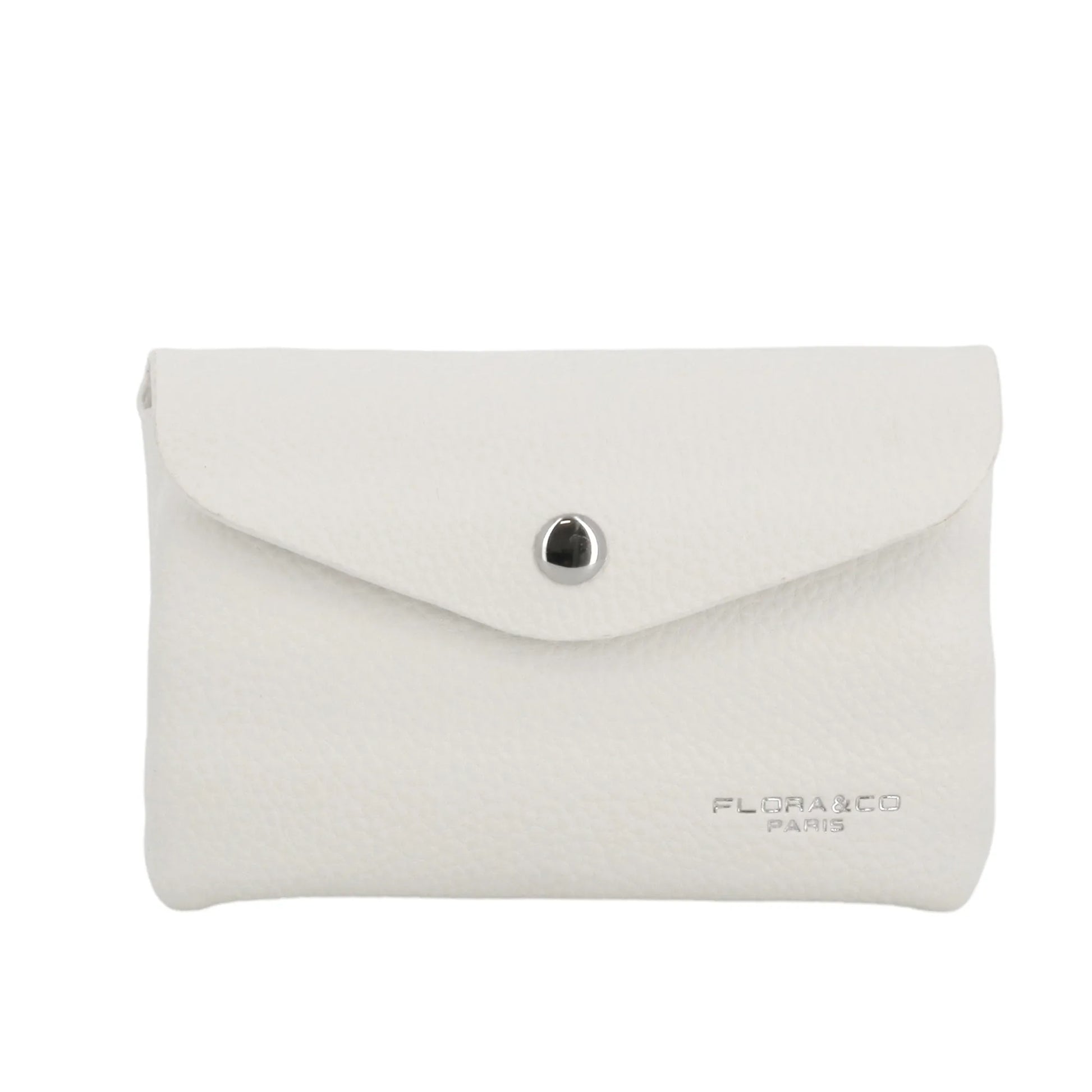 Porte-monnaie portefeuille femme mi-long Blanc main image