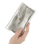 Made in Italy Porte-monnaie cartes femme cuir irisé 051 or