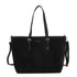 Grand sac cabas daim femme format A4 Noir main image