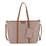Sac cabas femme simili cuir camel - vue principale | Flora & co