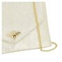 Made in Italy Sac bandoulière chaîne cuir femme irisé or