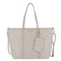 Sac cabas femme simili cuir beige - vue principale | Flora & co