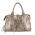Grand sac cabas bowling cuir suédé femme Champagne main image