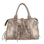 Sac à main bowling cuir irisé champagne - Crocochic