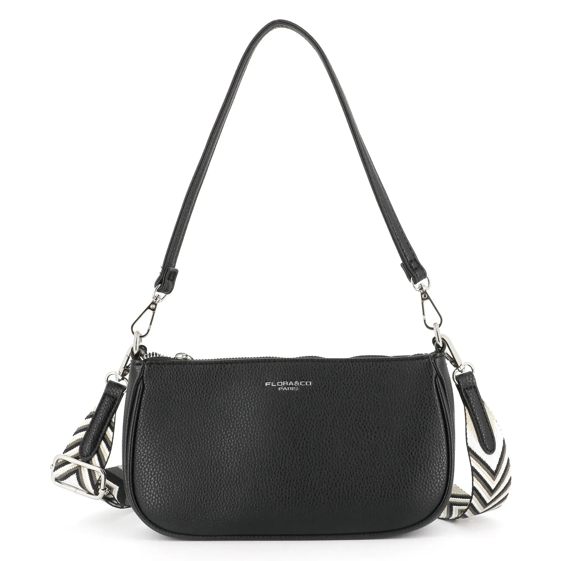 Flora & co Sac baguette avec bandoulière femme Noir
