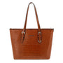 Sac cabas femme cuir synthétique camel - vue principale | Flora & co