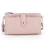 Vue princ. du Pochette bandoulière femme téléphone Rose en cuir synthétique par Flora & co.