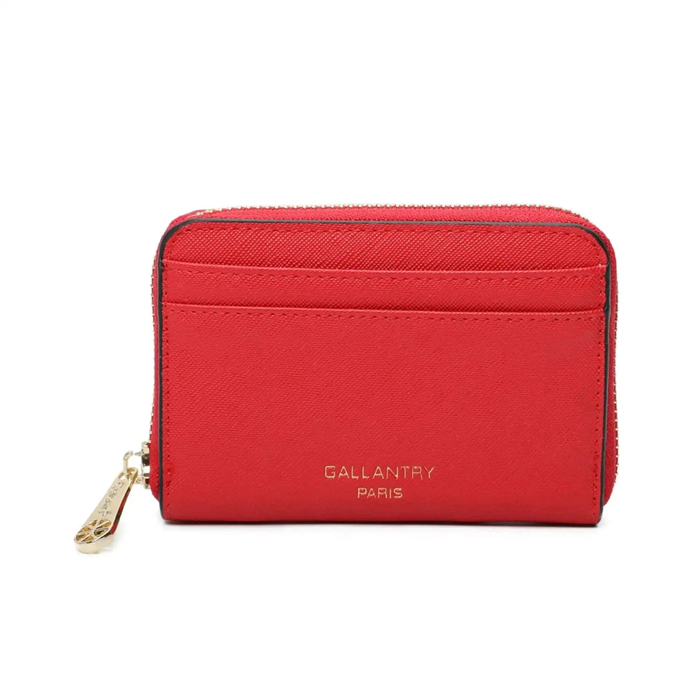 Gallantry Portefeuille porte-monnaie femme française rouge