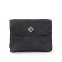 Vue princ. du Petit porte-monnaie cartes cuir suède Bleu Marine par Made in Italy.