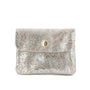 Porte-monnaie suédé métallisé baroque 041A Taupe - Crocochic