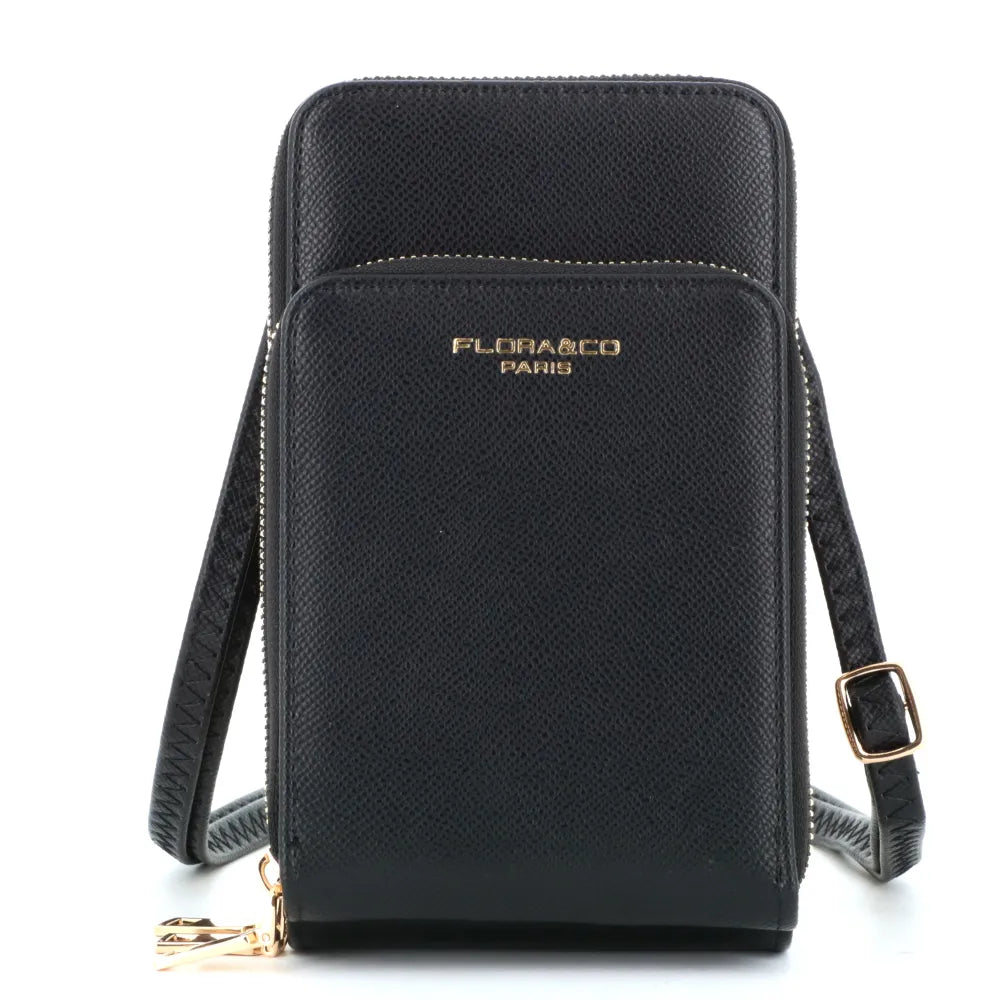 Sac bandoulière pochette téléphone 6.7 pouces Noir main image