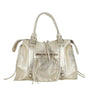 Sac à main bowling cuir irisé doré - Crocochic