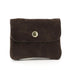 Petit porte-monnaie cartes cuir suède Chocolat main image