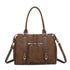 Grand sac bowling similicuir suédine femme Chocolat main image