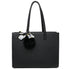 Gallantry Sac cabas femme pompon fourrure a4 noir