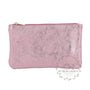Vue princ. du Pochette coméstique voyage cuir irisé Rose par Made in Italy.