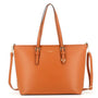 Vue princ. du Grand sac à main cours femme camel en cuir synthétique par Flora & co.