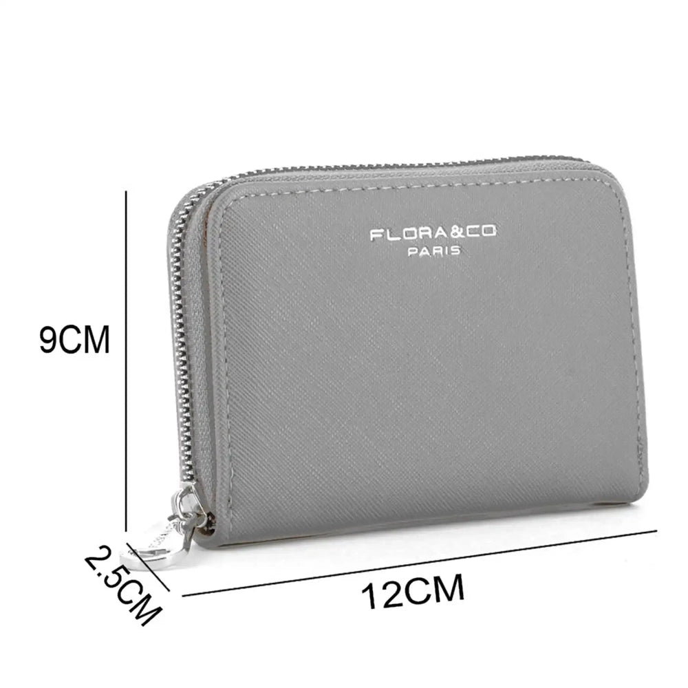 Flora & co Portefeuille porte-carte femme saffiano gris