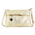 Made in Italy Pochette bandoulière cuir irisé lanière Doré